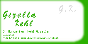 gizella kehl business card